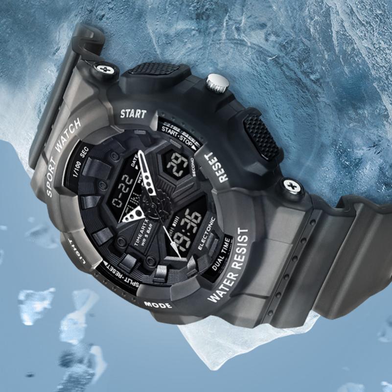 Luxury Watch With Rubber Strap - TIMEARTX Men's Watch Luxury Multi-Function Large