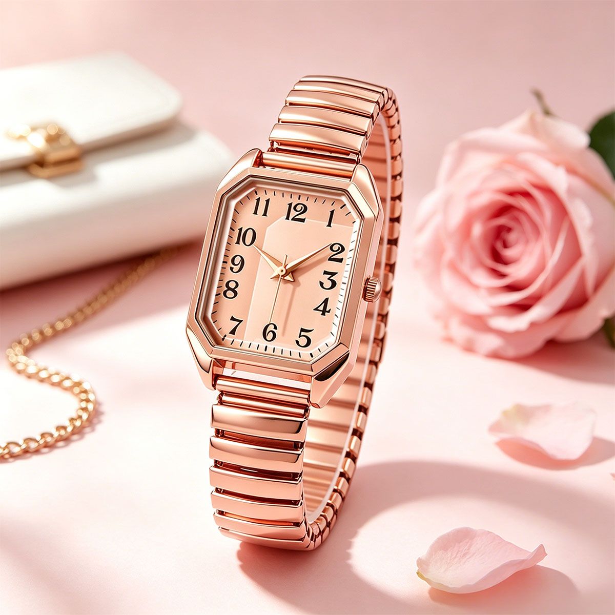Luxury Watch Girl - Women Octagonal Rectangle Quartz Watch Two