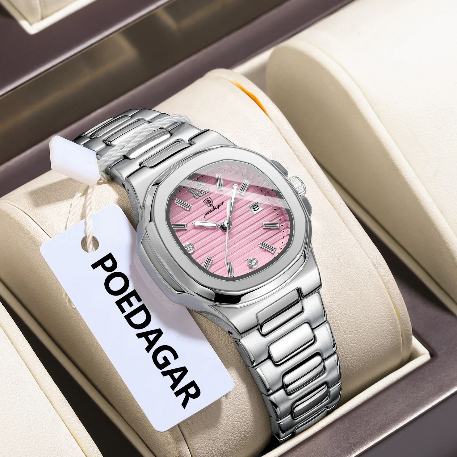 POEDAGAR Square Fashion Woman  - Luxury Watch Girl review and price