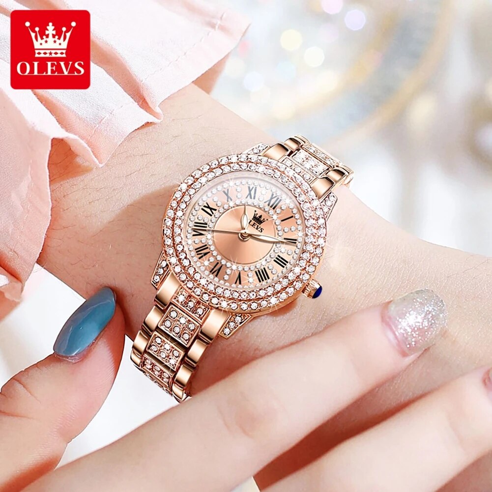 OLEVS 9943 Luxury All Diamond  - Luxury Watch Girl review and price