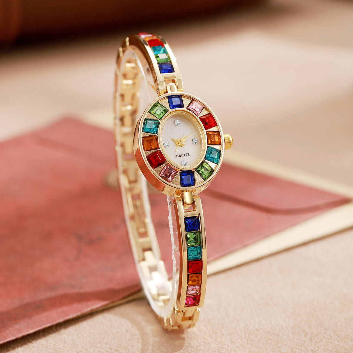 2PCS/Set Luxury Rhinestone Wom - Luxury Watch Girl review and price