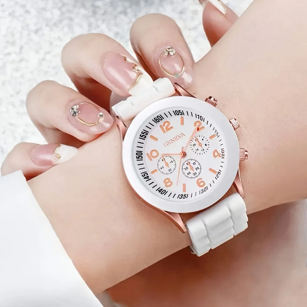 2Pcs Luxury Women's Watch Set  - Luxury Watch With Rubber Strap review and price