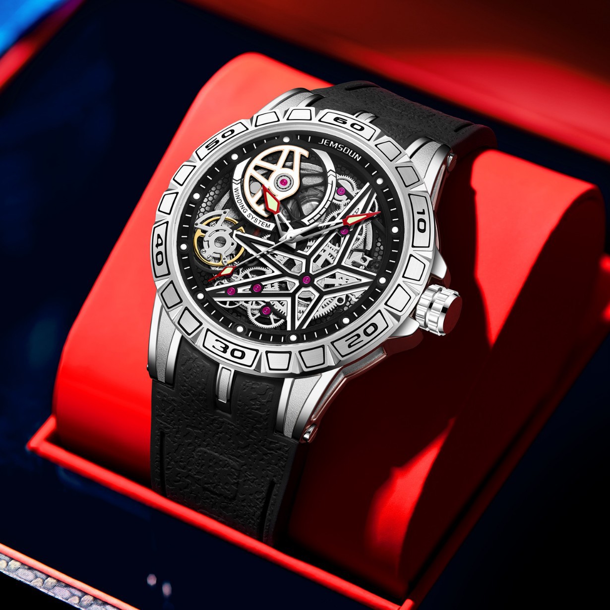 Creative 3D Quartz Watches Men - Luxury Watch With Rubber Strap review and price