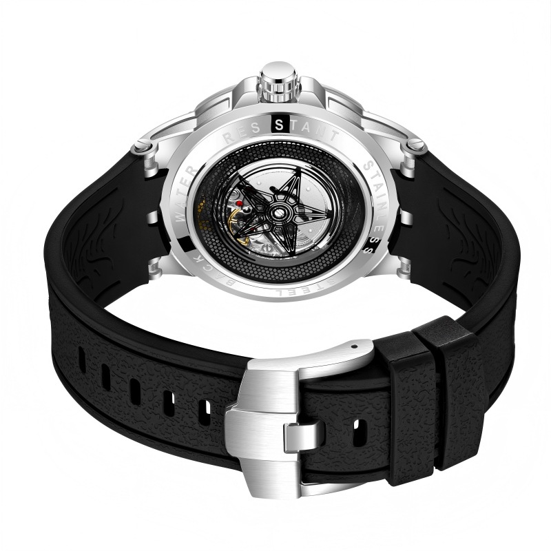 Creative 3D Quartz Watches Men - Luxury Watch With Rubber Strap review and price