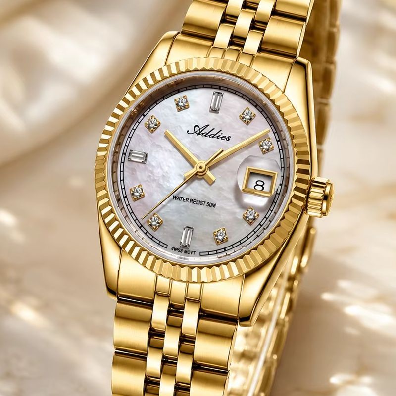 ADDIES Stainless Steel Date Di - Sapphire Crystal Display review and price