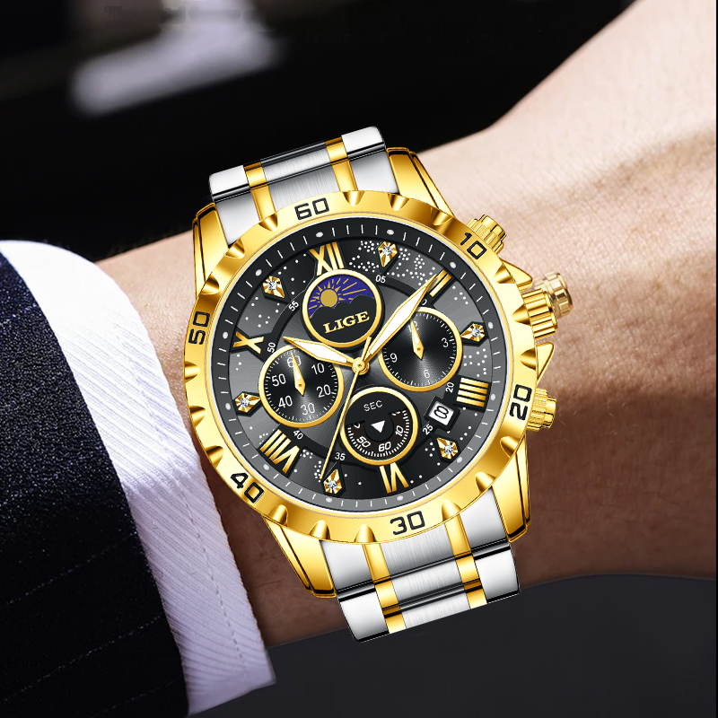 LIGE Top Brand Luxury Quartz M - Luxury Watch Brand review and price