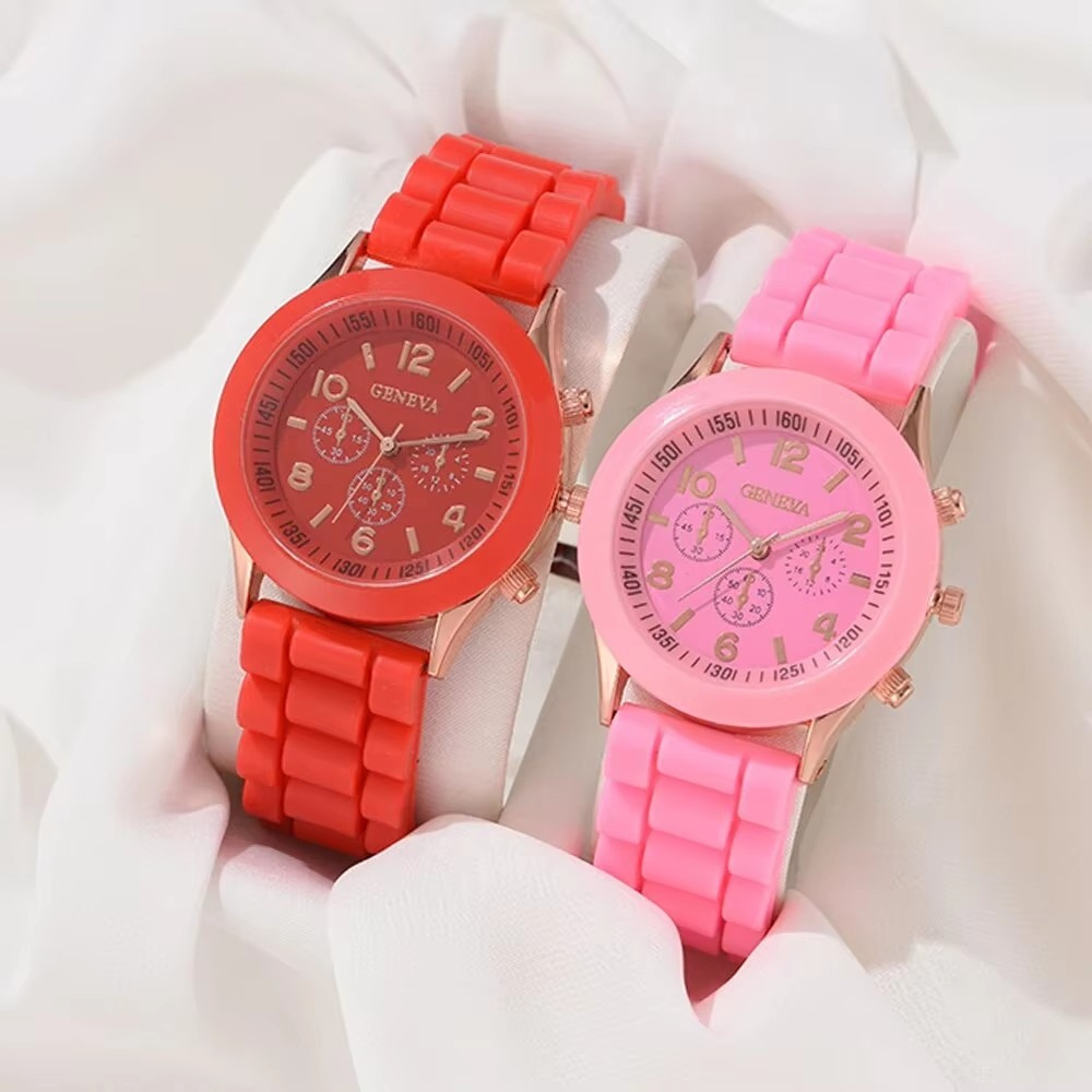 2Pcs Luxury Women's Watch Set  - Luxury Watch With Rubber Strap review and price