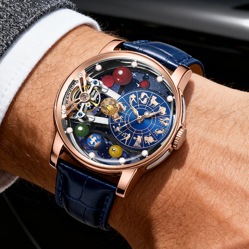 Starry Sky Watch Men's Skeleto - Luxury Watch With Rubber Strap review and price
