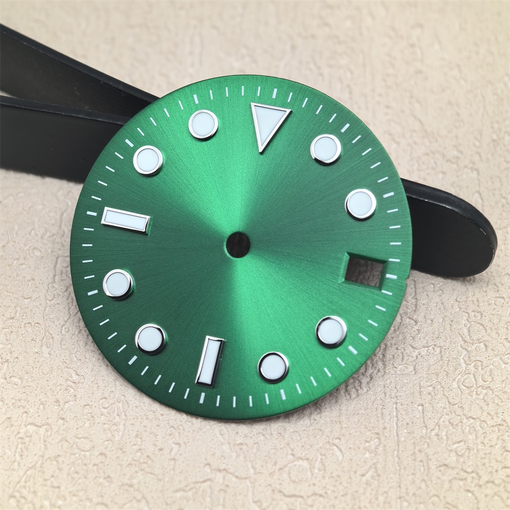 28.5mm NH35A Watch Dial Green  - Cloisonne Enamel Dial review and price